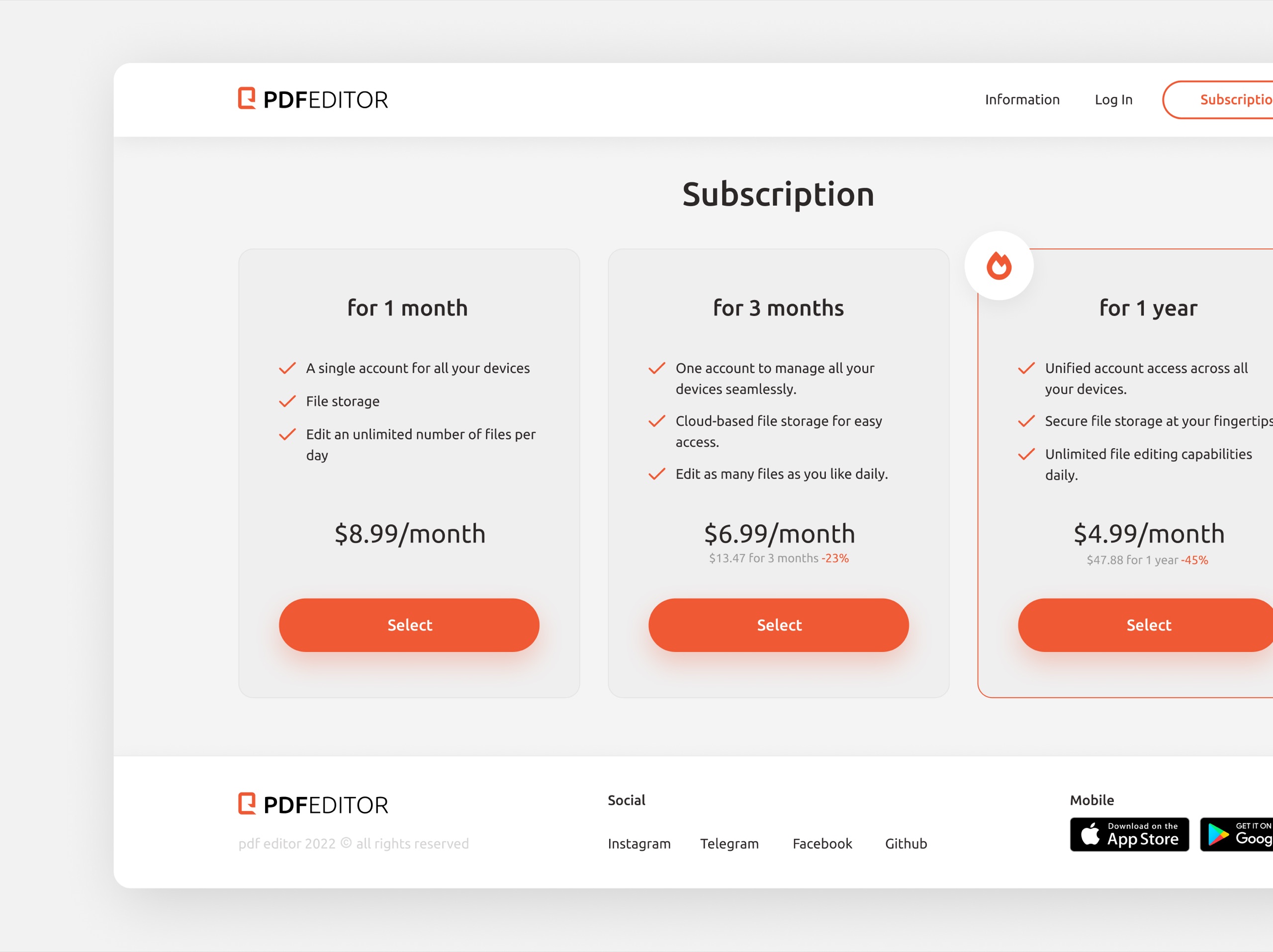 Subscription plans
